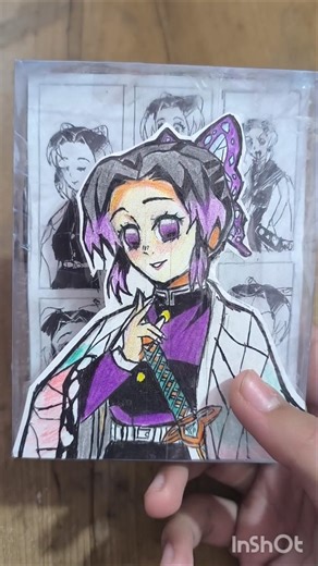How to Craft 3D PAINTING of Demon Slayer/Kimetsu no Yaiba #shorts #anime #3dpainting