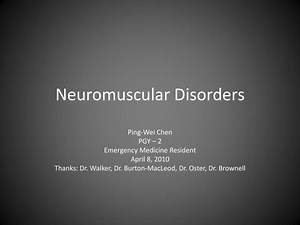 Neuromuscular Disorders - SlideServe