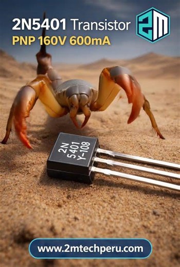 2N5401 Transistor PNP 160V 600mA #2mtechperu #huánuco