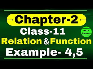 Example 4, 5 Chapter 2 Class 11 Math | Relation and Function Examples Class 11 Math | CBSE NCERT