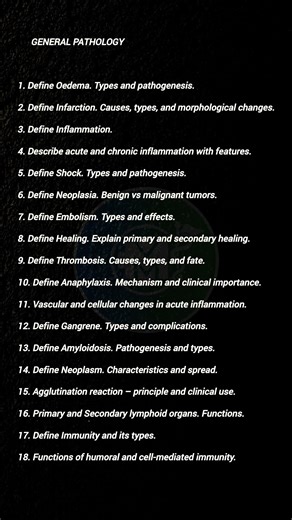📚 Top 10 Marks Pathology Important Questions | General Pathology | Medico Fam
