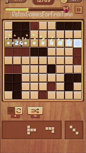 Wood Block Puzzle - gameplay Score 12.8K part endless block puzzle brain relaxing connect game