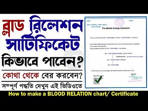 How to make a Blood Relation Chart/ Tree/ Certificate | বংশ তালিকা কিভাবে বানাবো | caste certificate