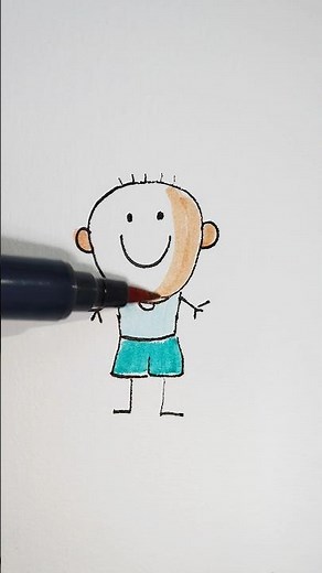 how to easy draw a smile kid step by step! #easydraw #doodleart #drawingtutorials #drawing