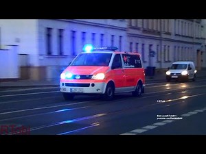 Leipzig German Red Cross doctor car responding (double alternating flash pattern) [GER | 19.4.2019]