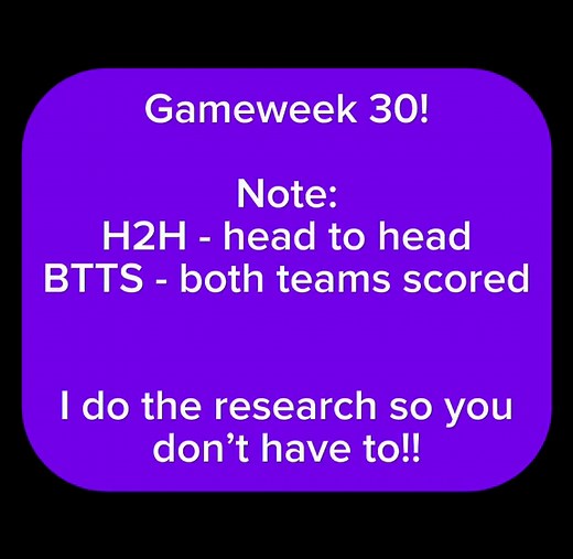 Gameweek 30 Premier League Preview: Key Matches & Predictions