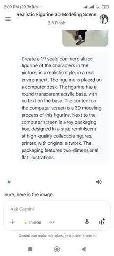 Gemini Ai 3d figure model Tutorial #gemini #ai #animation #3d #chatgpt #nano #banana #bandai