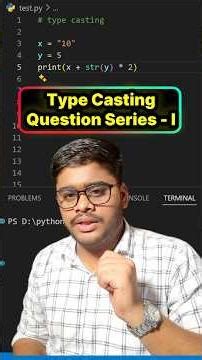 Type Casting(Question Series - I) in Python 🐍🐍 #pythonseries #datascience #coding #viralshorts