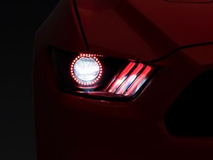Oracle Mustang Black Edition Dynamic ColorSHIFT RGB A Headlights; Black Housing; Clear Lens 8199-332 (15-17 Mustang; 18-22 Mustang GT350, GT500) - Free Shipping