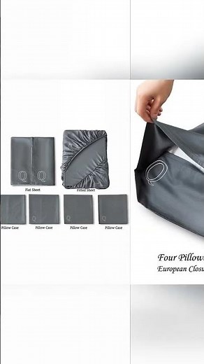 Organic Bamboo Cooling Sheet Set – Queen – Gray