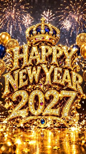 Happy New Year 2027 🎉✨ | Golden New Year Celebration | 2027 Countdown