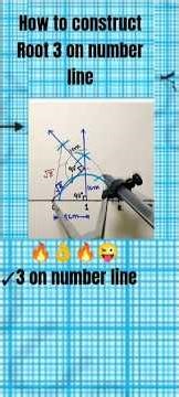 How to construct Root three on number line? # root thee on number line 💪#shorttricks 😜🔥💪