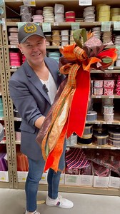 4.5K views · 329 reactions | Fall is in the Air and I am here for it. Let’s begin by showing you how to decorate your front door  by making a gorgeous #Fall Bow for your wreath. . . . #falldecor #fallwreath #bow #ribbon #falldecorations #fallwreaths #wreathmaking #bowmaking | Ramon - at HOME | Facebook