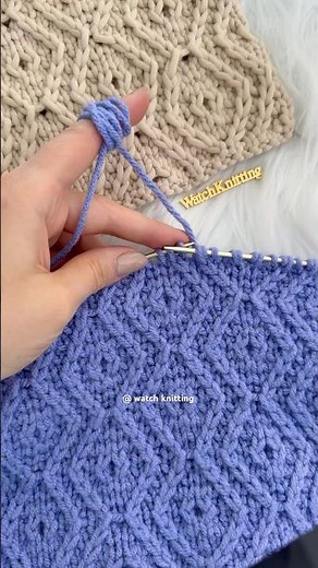 Click the link above for the full video. Hypnotic Diamonds Knitting | Optical Illusion Diamond