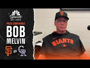 Bob Melvin addresses Giants-Rockies first-inning brawl | NBC Sports Bay Area