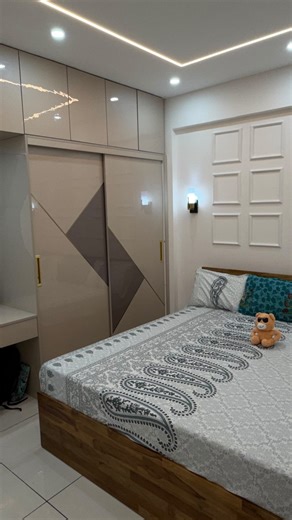 Styltech Interior on Instagram: "This Bengaluru 2BHK Was Designed for Real Living | Full Home Tour . . Welcome to this beautifully designed 2BHK home in Bengaluru — thoughtfully planned for real, everyday living. This full home tour showcases a complete transformation of an empty flat into a warm, elegant and highly functional modern home. Every space has been carefully designed with smart space planning, premium finishes, balanced lighting and practical storage solutions. From the inviting livi