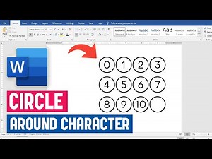 How to add Circle Around a Character in MS Word