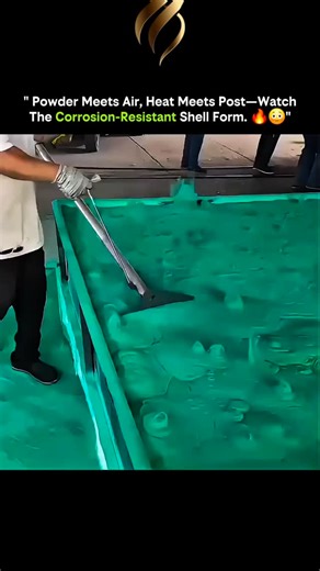 science and technology on Instagram: "Powder meets air, and in that instant, chemistry takes control. As heat rises, the surface begins its transformation, turning fine particles into a solid, protective armor. What looks like a simple coating process is actually a carefully controlled reaction where temperature, airflow, and timing must align perfectly. Too much heat and the finish burns. Too little and it never bonds. When done right, the powder melts, flows, and cures into a seamless shell th