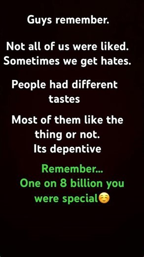 Remeber what is say You were special 🥹