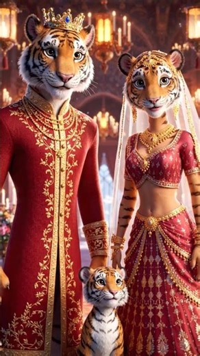 🐯 Royal Tiger Wedding 👑 So Beautiful & Magical! #shorts