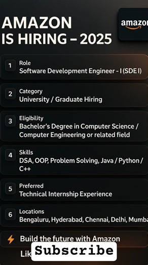 Amazon is hiring for software developer engineer apply fast linkin bio