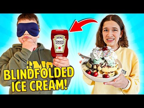 ICE CREAM SUNDAE BLINDFOLD CHALLENGE!! | JKREW
