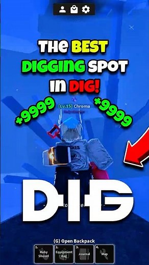 Best Digging Spot to Make Money FAST in Roblox DIG! #shorts