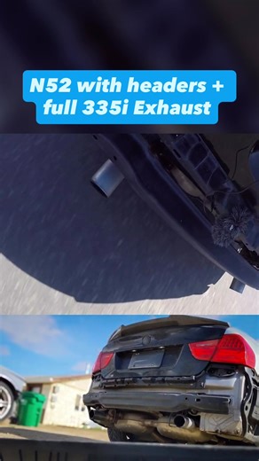 N52 E90 with Headers Full 335i catless exhaust (Sedan) #n52 #e90 #328i #330i #325i