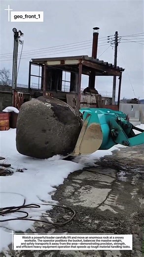 Massive Rock Lifted with Heavy Equipment | Satisfying Industrial Power in Action