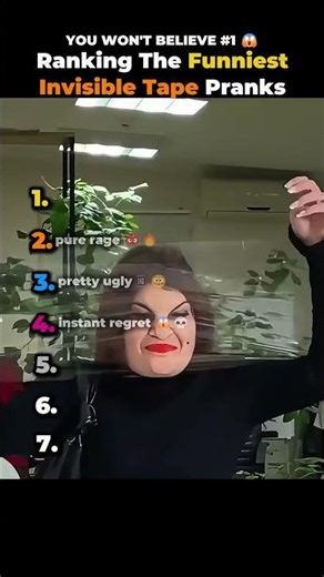 Ranking Invisible Tape Prank Reactions That'll Make You Laugh #pranks #shorts