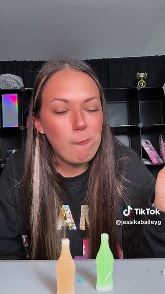 Mama vs Sour Blue Raspberry Wax Bottle Candies