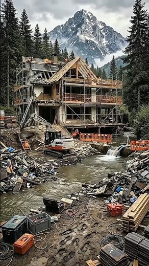 Abandoned Mountain House Restored 😱 From Trash to Luxury Dream Home | Full Transformation #shorts
