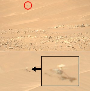 NASA's Perseverance Mars Rover Spots Damaged Ingenuity Helicopter at Final Resting Place