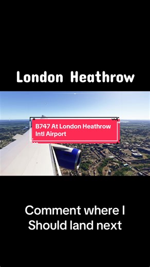 Landing at London Heathrow Airport - B747 Experience