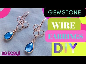 Step by step gemstone earrings tutorial DIY