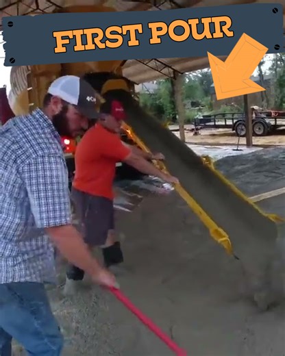 19K views · 228 reactions | New Concrete Truck Very First Pour! 36x48 Pole Barn Floor! | HF Outdoors | Facebook