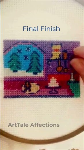 Before and After Backstitch | Mini French Cottage Kitchen Cross Stitch