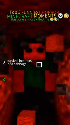 Top 3 Funniest Horror Minecraft Moments 😂 (WAIT FOR #1 😭) #shorts