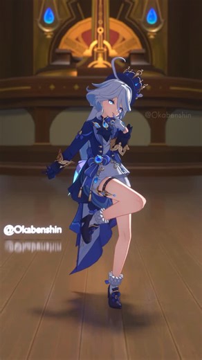 Okabenshin on Instagram: "Furina IRIS OUT dance - Animated by me in Blender #genshinimpact #rezedance #furina #reze"