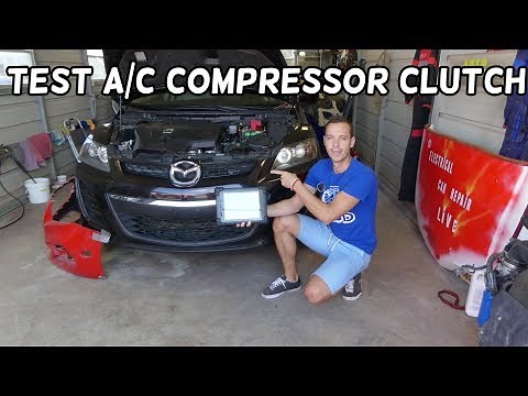 HOW TO TEST AC COMPRESSOR CLUTCH ON MAZDA 2 3 5 6 CX-3 CX-5 CX-7 CX-9