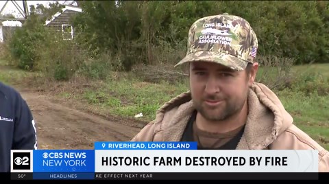 Historic Wells Farm in Riverhead on Long Island destroyed by fire