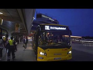 Germany, Berlin, bus TXL night ride from Tegel Airport to Buchholzweg