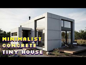 Modern Minimalist Concrete Tiny House | Sleek, Space-Saving Living with Timeless Industrial Charm