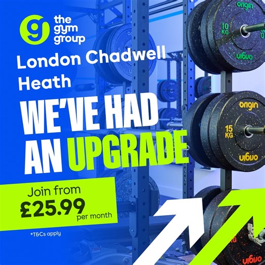 London Chadwell Heath you've had an upgrade! Join today to get your membership from £25.99. Don't miss out, early bird offer ends soon💸 | The Gym Group