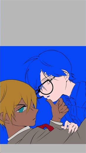 ⚠︎bl表現 安室透と江戸川コナン Ibis paint 指描き #bl #イラスト #二次創作 #手描き #名探偵コナン #指描き #ibispaintx #drawing
