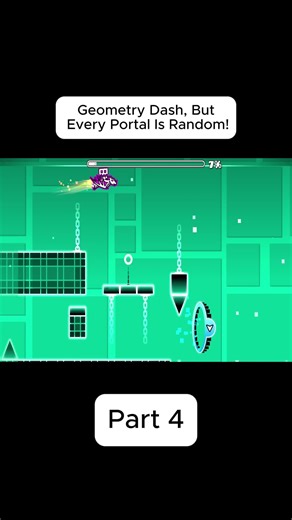 Geometry Dash, But Every Portal Is Random!#geometrydash