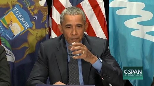 President Obama drinks filtered water from Flint, MI. Watch more video here: http://cs.pn/1TKRDDD | C-SPAN