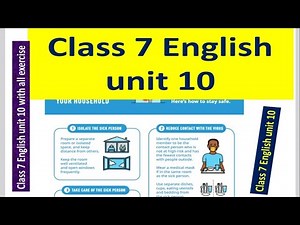 Class 7 English Unit 10 with all EXERCISE//Grade 7 unit 10 with solution