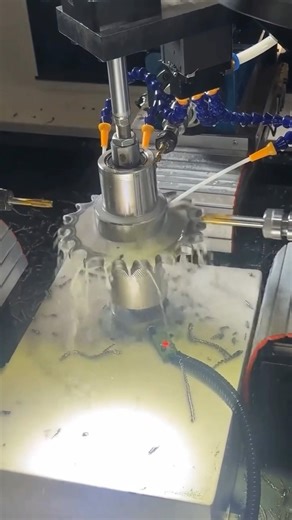 Machining a gear part #cnc #tools #cncmill