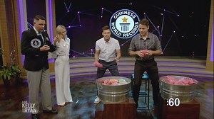 We've been showcasing some of the Guinness World Records we broke this past week, but this attempt for "Most Whoopie Cushions Sat On In a Minute" didn't go so well. We'll be trying to break records all next week. Make sure to tune in! 🤣😂 | Live with Kelly and Mark